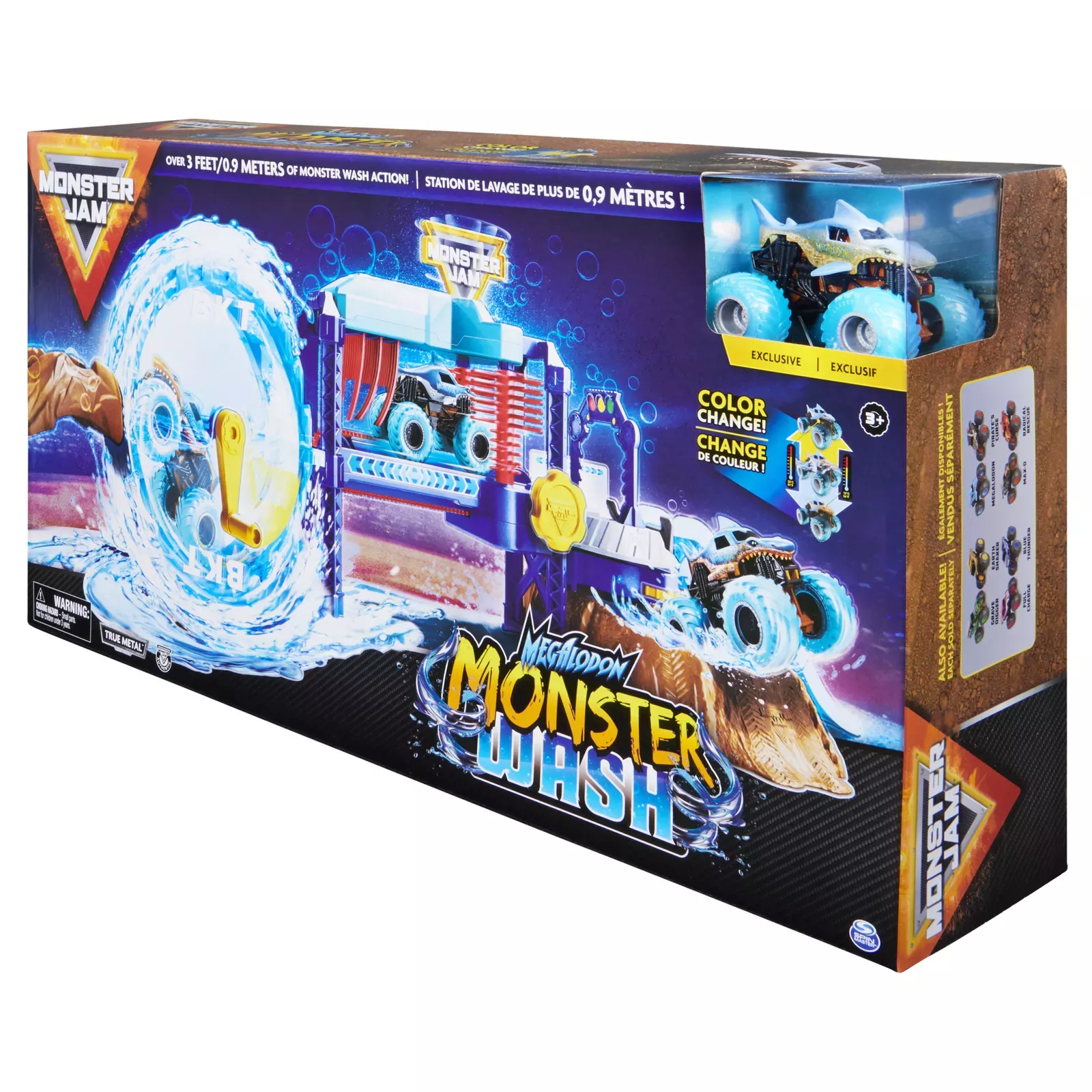  Monster Jam, Megalodon Monster Wash, Includes Color