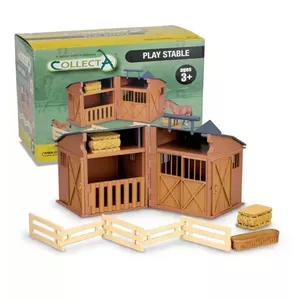 Collecta Stable Playset & Accessories 89333-CB — rotaļu staļļa komplekts ar piederumiem