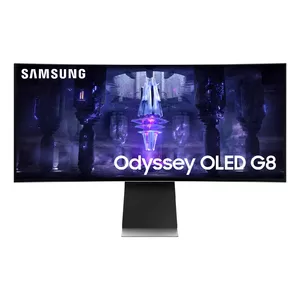 Samsung Odyssey Neo G8 LS34BG850SUXEN monitori 86,4 cm (34") 3440 x 1440 pikseļi UltraWide Quad HD OLED Sudrabs