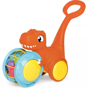 Bērnu rotaļlieta TOMY Pic & Push T-Rex — dinosaurus stumjams/velkams, daudzkrāsains, 200 g, 1–6 mēn.