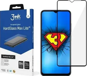 Закалённое защитное стекло 3MK HardGlass Max Lite для Xiaomi Redmi Note 11R — полноэкранное, чёрное