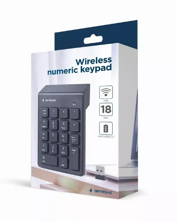 Numeric keypad GEMBIRD KPD-W-02 Bluetooth 18-key Photo 4