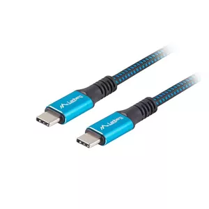 Кабель USB4 Gen 2x2 USB-C на USB-C Lanberg 0.5 м, черный и синий