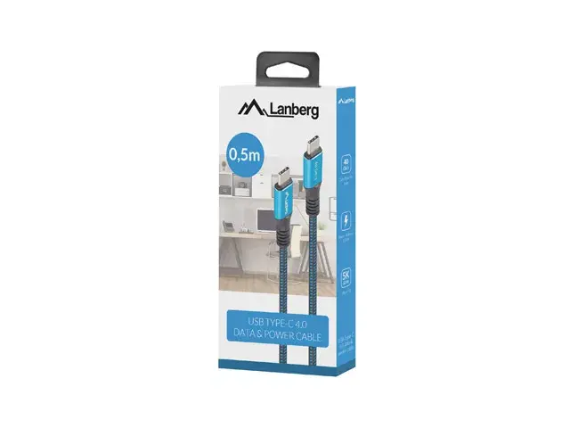 Кабель USB4 Gen 2x2 USB-C Lanberg 0.5 м Photo 6