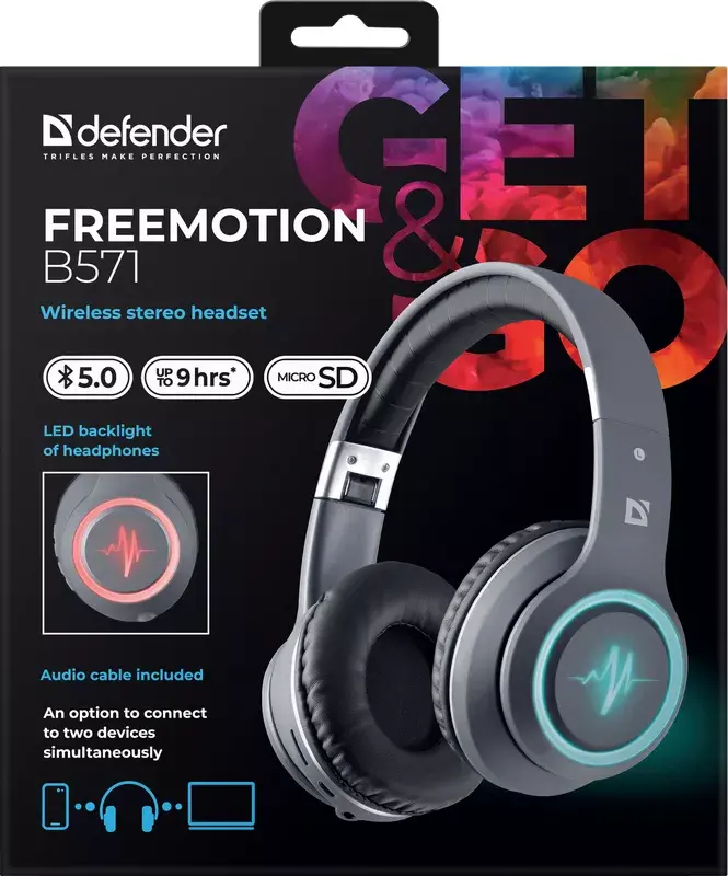 Austiņas Defender FREEMOTION B571 LED Photo 3