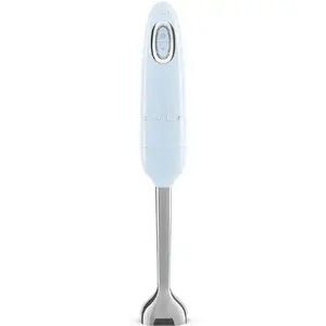 Smeg 50's Style HBF11PBEU Pastel Blue Immersion Blender with 700 W Power, Stainless Steel Shaft, Variable Speed Control, and Turbo Function