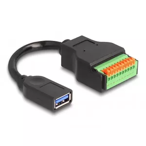 DeLOCK USB 3.2 Gen 1 Кабель Type-A female к терминальному блоку 15 см