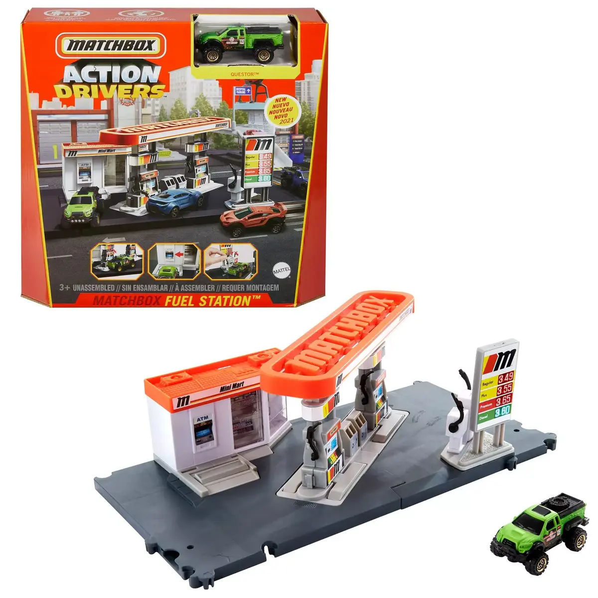 Matchbox Action Drivers FUEL STATION — degvielas stacijas komplekts Photo 6