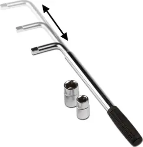 Wheel Wrench Telescopic Reinforced DUNLOP 17/19/21/23 mm