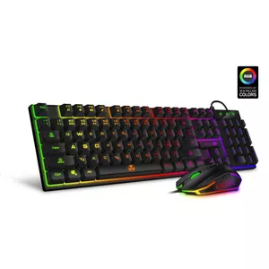 Spēļu tastatūra pele Connect IT CKM-3200-CS USB Čehija Slovākija Melna