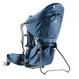 Baby carrier backpack Deuter Kid Comfort Pro, blue, polyamide, max 22 kg, sunshade, side pocket