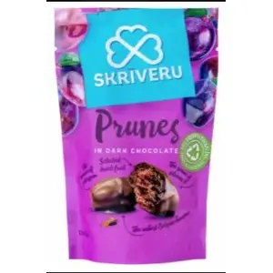 Dried Plums in Dark Chocolate Skrīveru saldumi 110 g