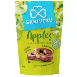 Chocolate-covered apples 100 g by Skrīveru saldumi — 100 g pack, confectionery
