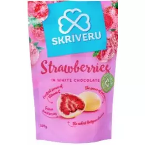 Chocolate-covered strawberries 100 g, Skrīveru saldumi (450-13763) milk chocolate coating