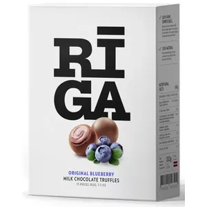 Chocolate truffles pure chocolate — Rīga 202 g, blueberry yogurt cream filling