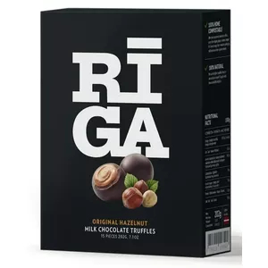 Chocolate truffles pure chocolate Rīga 202 g — hazelnut cookie cream filling