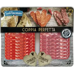 Komplekts 2 San Vincenzo Spianata cūkgaļas salami šķēles, 50 g katra