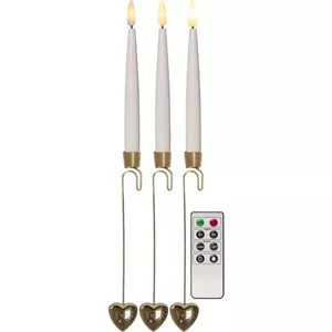 LED candle set Star Trading Flamme 8 pcs, 31 cm, battery-powered, timer (8×AAA)