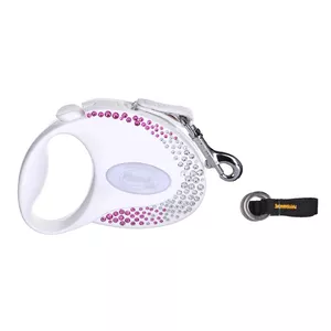 Retractable Dog Lead Flexi Glam Composition S 3 m, white
