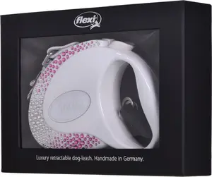 Retractable dog leash Flexi Glam Composition M 5 m — white