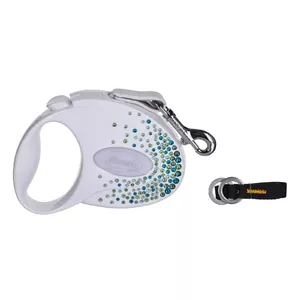 Retractable dog leash Flexi Glam Splash Crystal S, 3 m, black