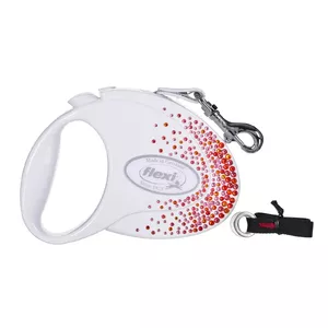 Retractable dog leash Flexi Glam Splash Orient M 5 m, white