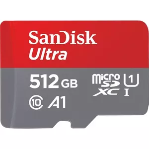 Flash Memory SanDisk 512GB microSDHC UHS-1 Class 10 100MB/s Adapter Tablet