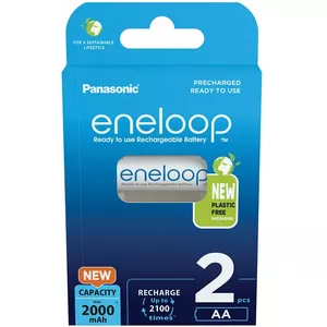 Uzlādējamas baterijas Panasonic ENELOOP BK-3MCDE/2BE, 2000 mAh, 2100 (2xAA)