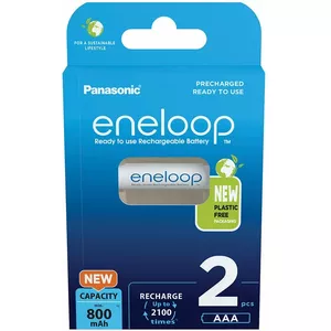 Uzlādējamas baterijas Panasonic ENELOOP BK-4MCDE/2BE, 800 mAh, 2100 (2xAAA)