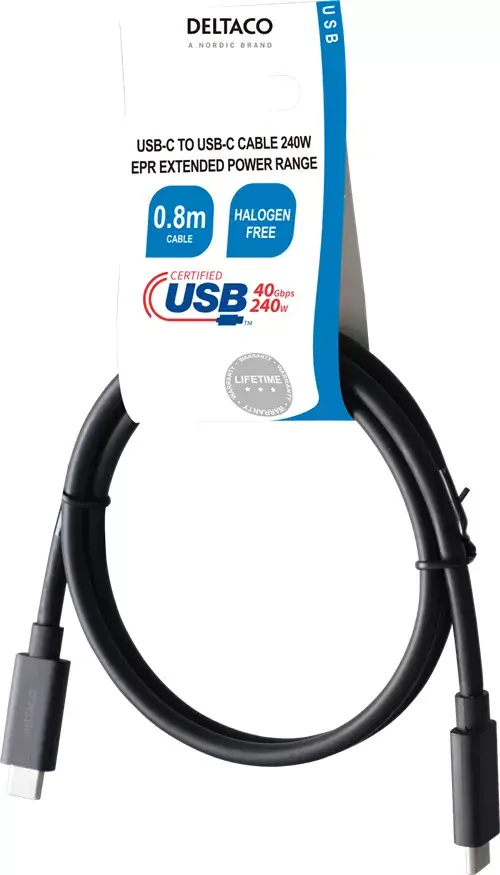 USB kabelis Deltaco USBC-4008-LSZH Photo 4