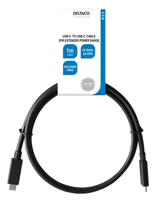 USB Cable Deltaco USBC-1402-LSZH Photo 4