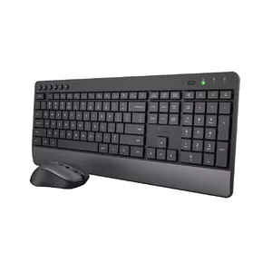 Клавиатура Trust Trezo Мышь в комплекте Универсальная RF Беспроводная QWERTY US Английская Черная