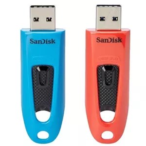 SanDisk Ultra USB zibatmiņa 64 GB USB Type-A 3.2 Gen 1 (3.1 Gen 1) Zils, Sarkans