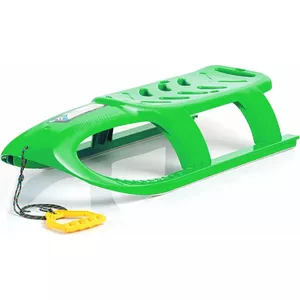 Пластиковые санки Prosperplast Bullet, зелёные — одноместные зимние санки (модель ISP ZIELONE)