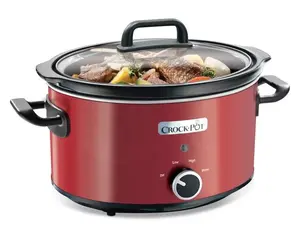 Slow Cooker Crock-Pot SCV400RD 3.5 L ceramic removable bowl, glass lid, 2 heat settings