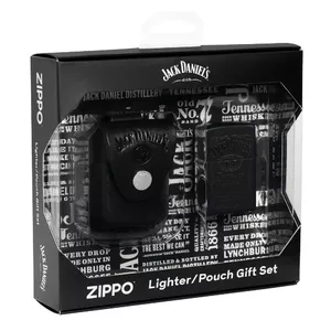 Lighter Zippo Jack Daniel's 48460 with leather pouch, windproof refillable metal lighter