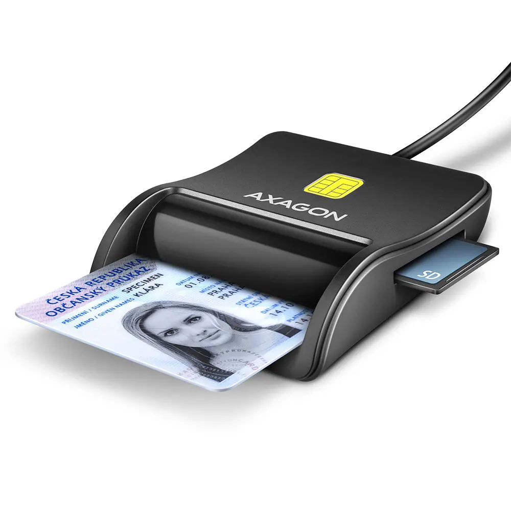 Axagon CRE-SM3SD USB viedkartes un SD/microSD/SIM