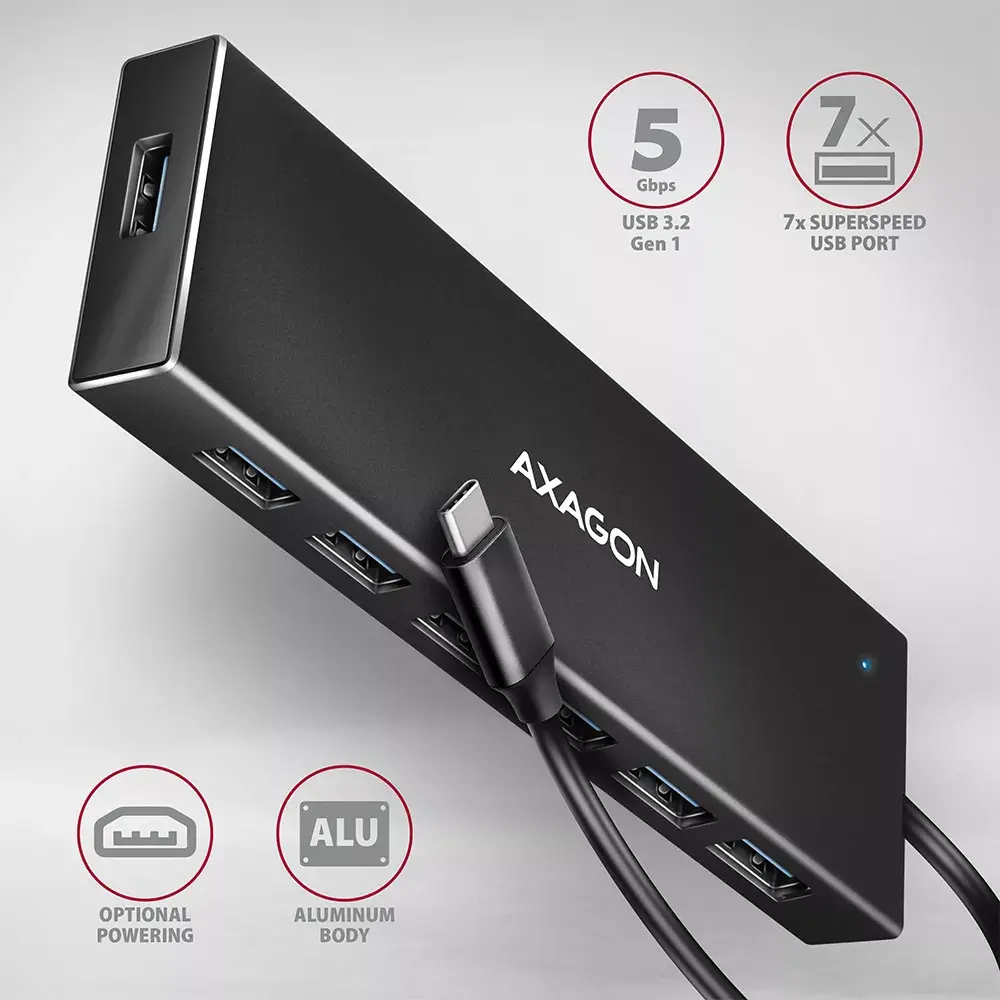 USB Хаб Axagon HUE-F7C Photo 2