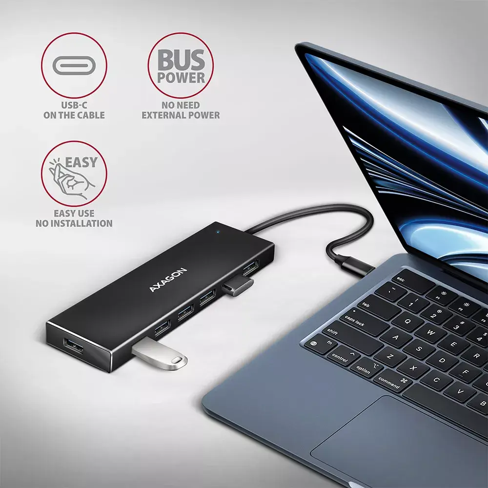 USB Хаб Axagon HUE-F7C Photo 3