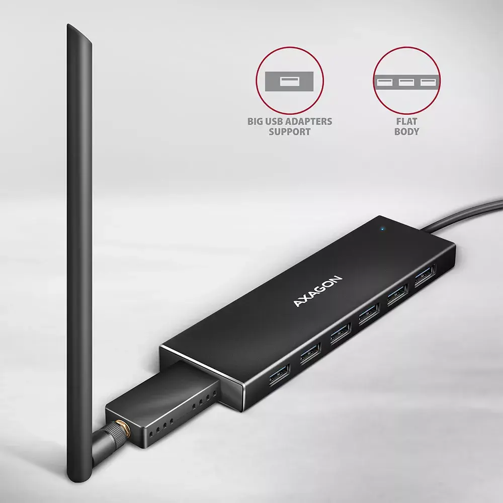 USB Хаб Axagon HUE-F7C Photo 4