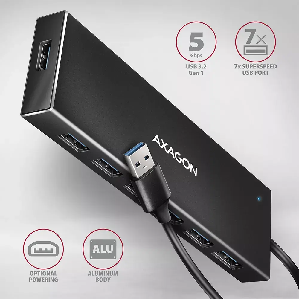 USB Хаб Axagon HUE-F7A Photo 2