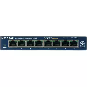 Unmanaged Switch NETGEAR GS108GE, 8 Ports, Gigabit Ethernet, 16 Gbit/s