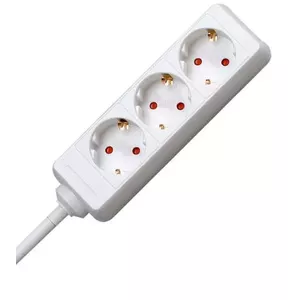 Удлинитель EFB Elektronik 1.4 м, 3 розетки Type F, 16 A, 250 V, для помещения, красно‑белый