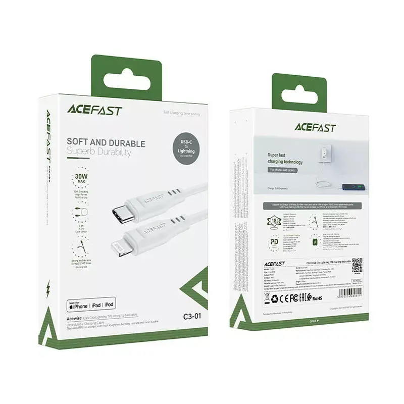 Acefast Lightning → Type-C C3-01 кабель 1,2 м Photo 4