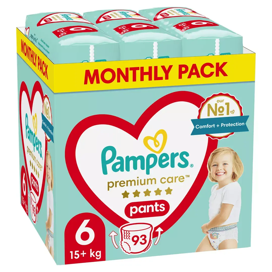 Pampers Pants Premium Care размер 6 — 93 шт. Photo 1