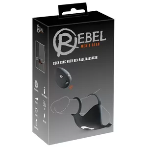 Cock ring Rebel RC Ball m — adjustable silicone cock ring with ball massager, M size, rechargeable, 10 modes