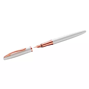 Fountain pen Pelikan Jazz Noble Elegance P36 — cartridge filling, gold/pearl/white, blue ink, 1 pc