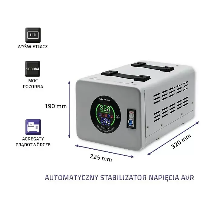 Voltage stabilizer QOLTEC 50726 5000VA Photo 3