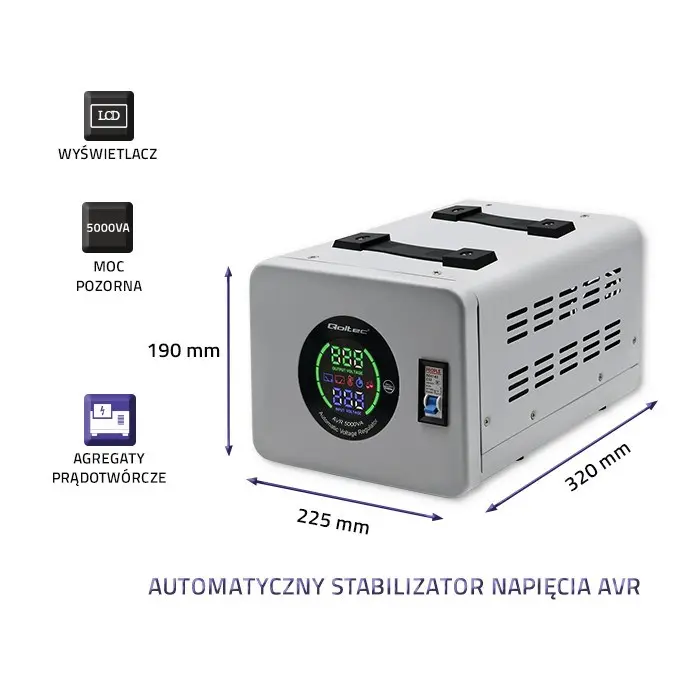 Voltage stabilizer QOLTEC 50726 5000VA Photo 18