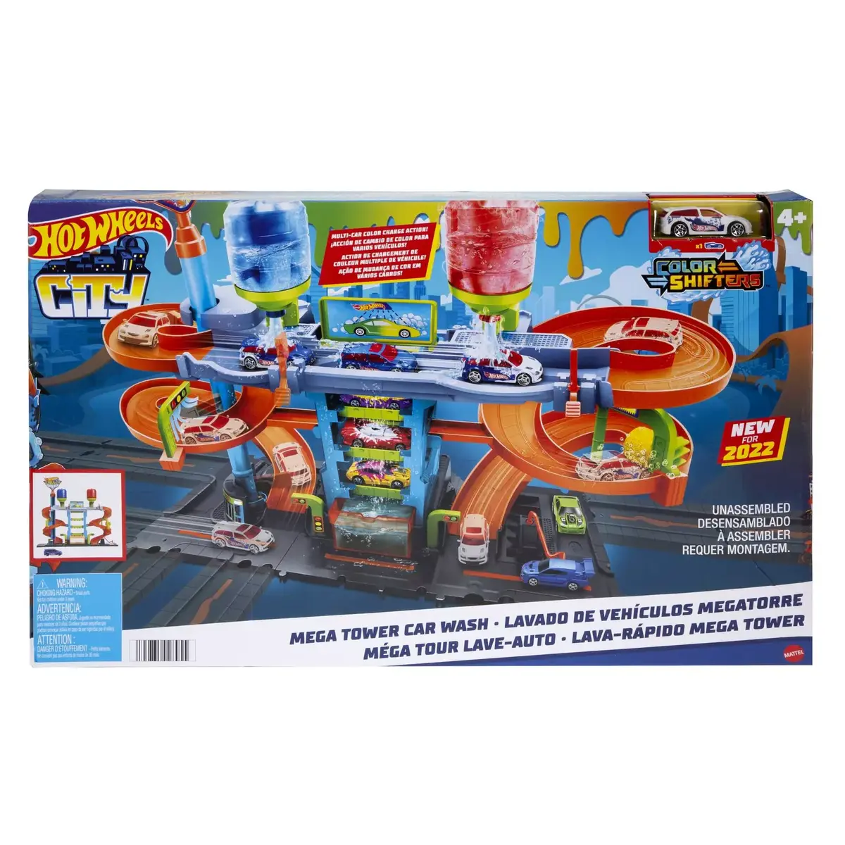 Transporta un trases komplekts Hot Wheels City Mega Tower Car Wash Photo 5